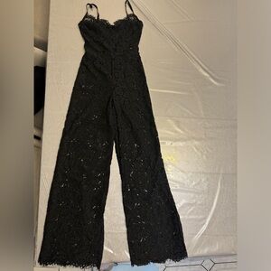 BLACK LACE JUMPSUIT